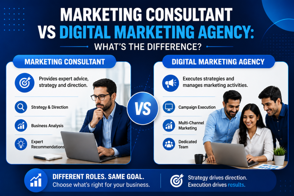 Marketing Consultant vs Digital Marketing Agency: What’s the Difference?